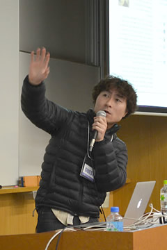熱をこもった講演をされてる三好さんの様子